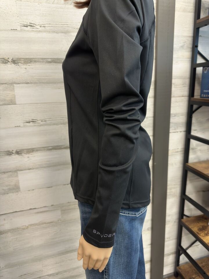 Women's Spyder Zip Up Black Lightweight Jacket