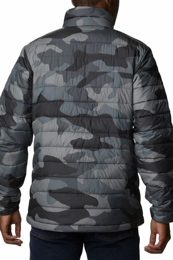 Men's Columbia Powder Lite Black Mod Camo Puffer Jacket
