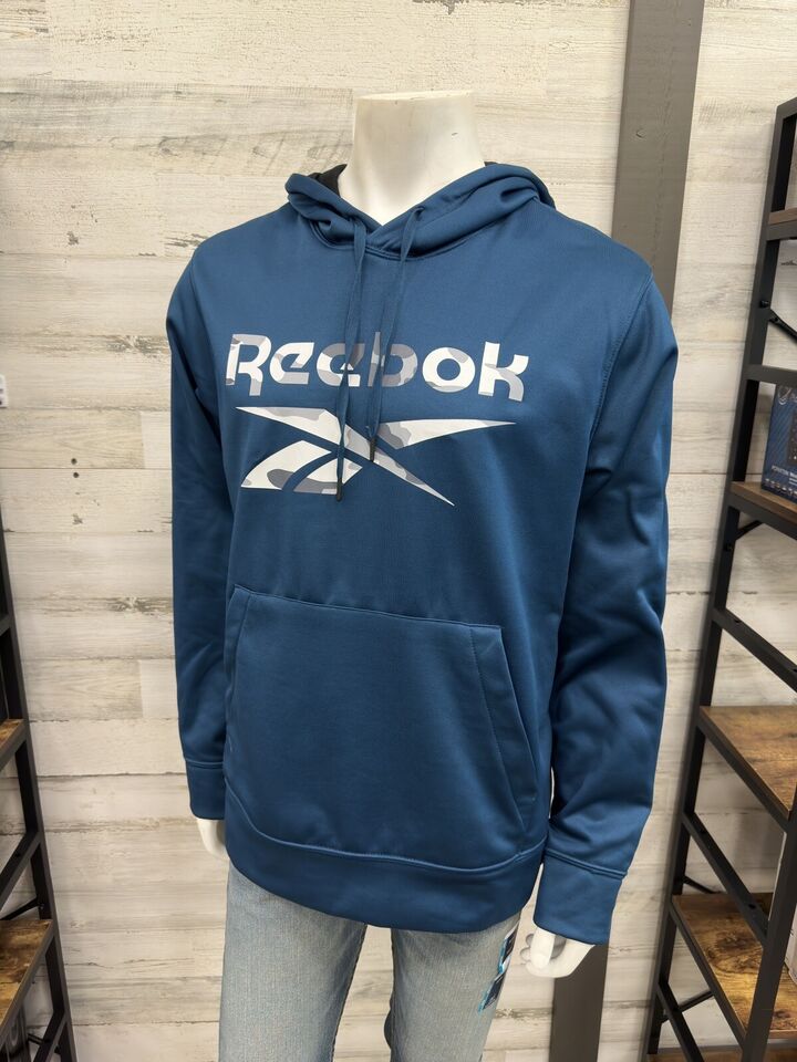 Men's Reebok Big Logo Hoodie - Blue with Camo letters