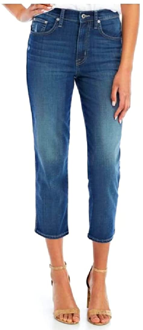 Women's Ella Moss High Waist Straight Cut Cropped Jeans