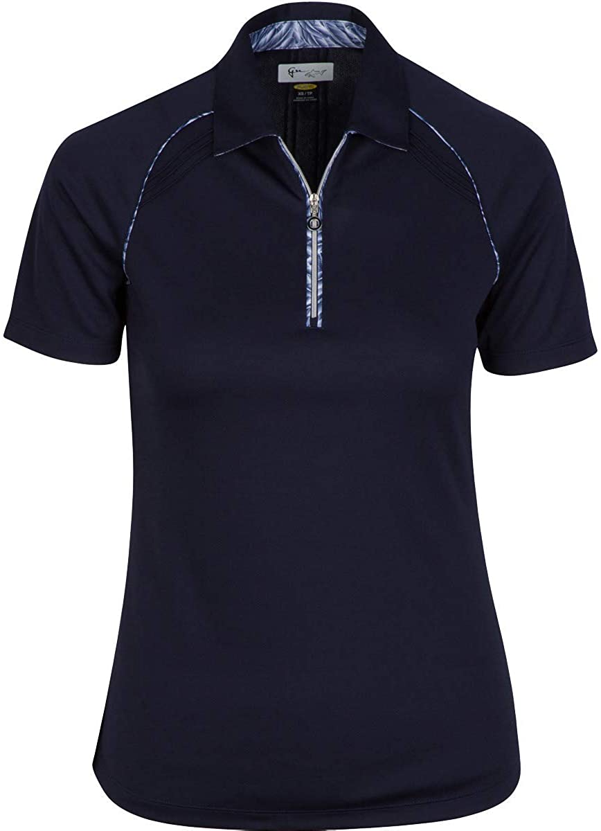 Women's Greg Norman Destiny S/S Zip Polo