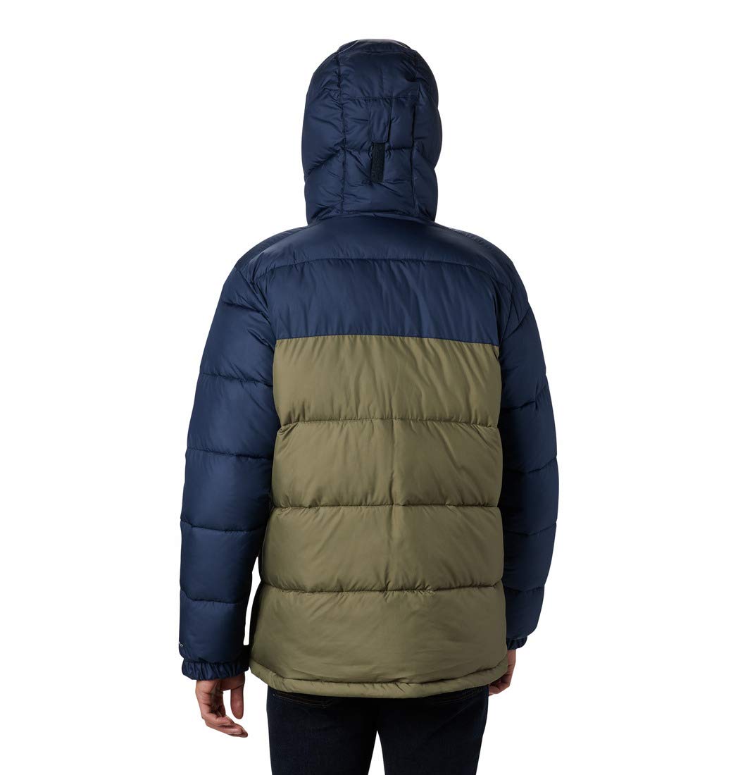 Men's Columbia Pike Lake Hooded Jacket Stone Green Collegiate Navy - XX-Large