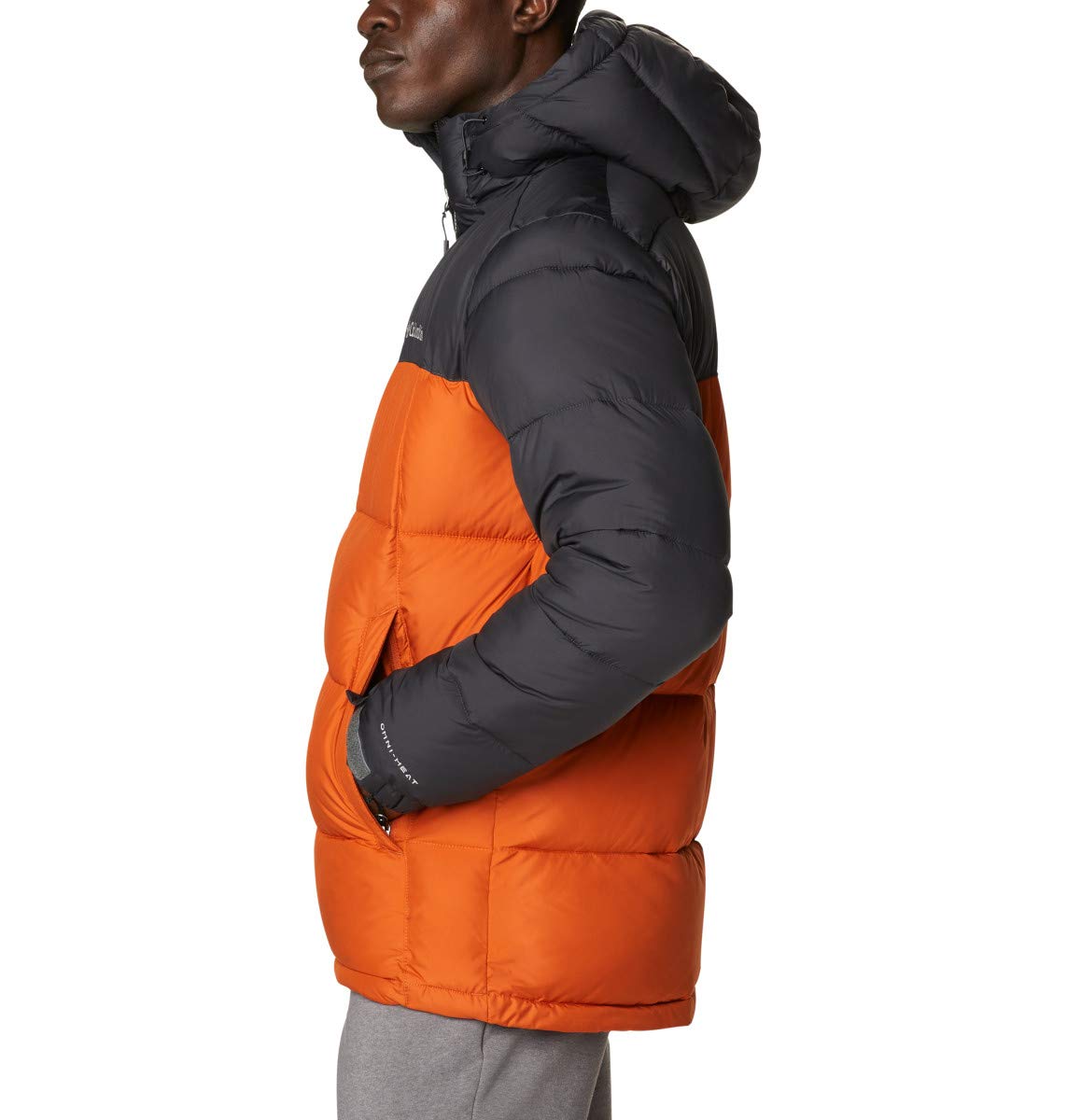Men's Columbia Pike Lake Hooded Jacket, Harvester/Shark, XX-Large