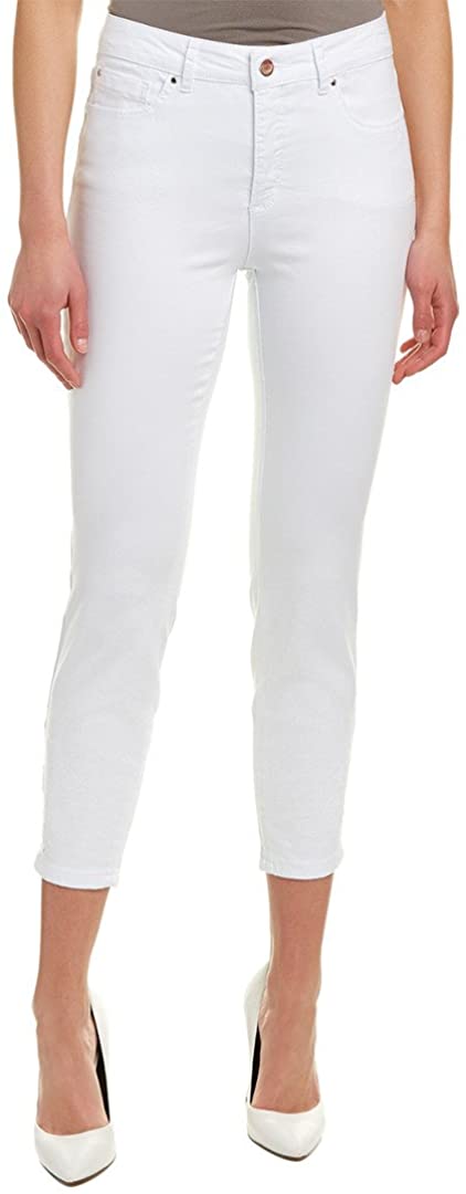 Women's Jones New York Lexington Skinny Embroidered Crop Soft White 4