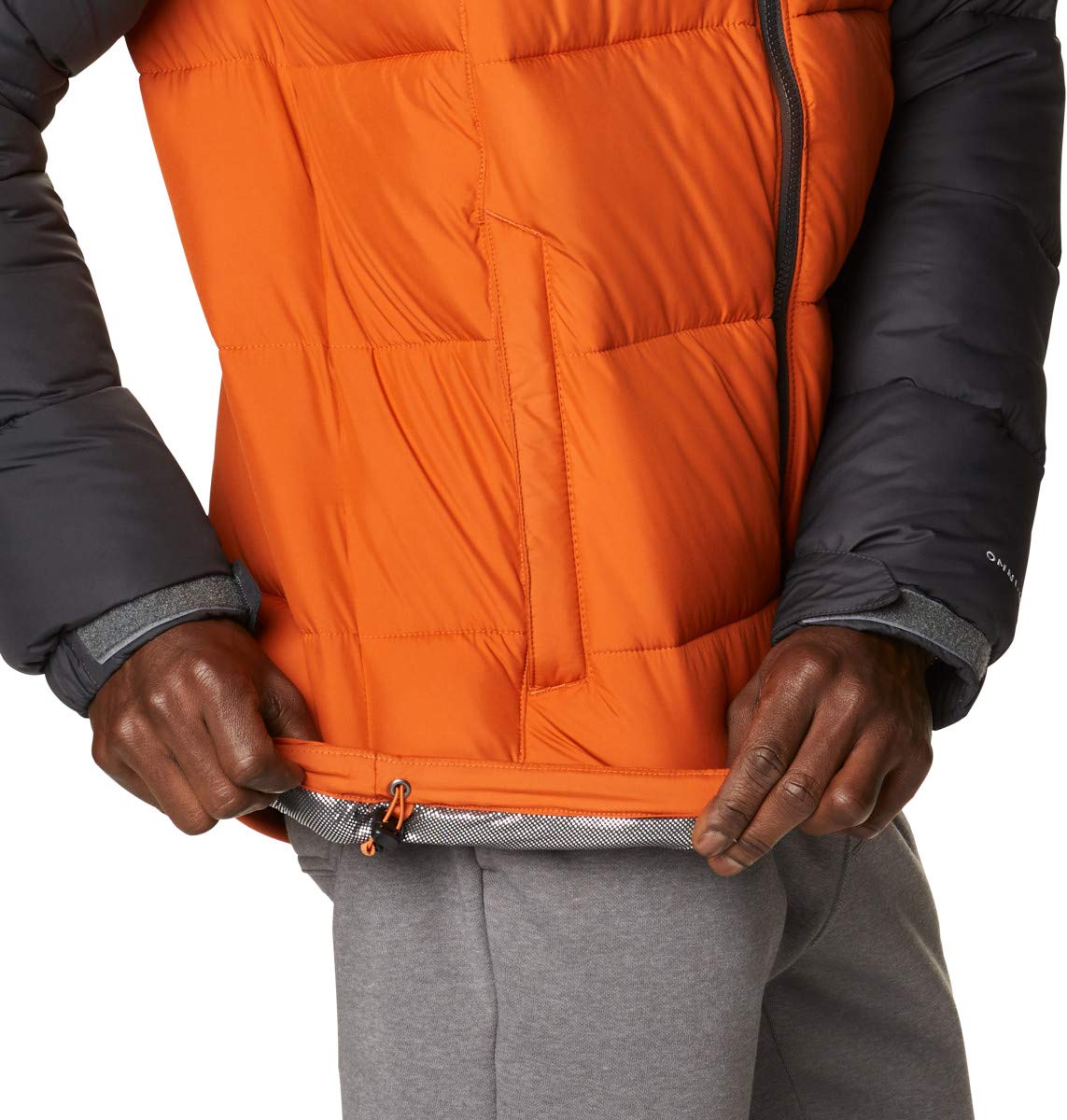 Men's Columbia Pike Lake Hooded Jacket, Harvester/Shark, XX-Large