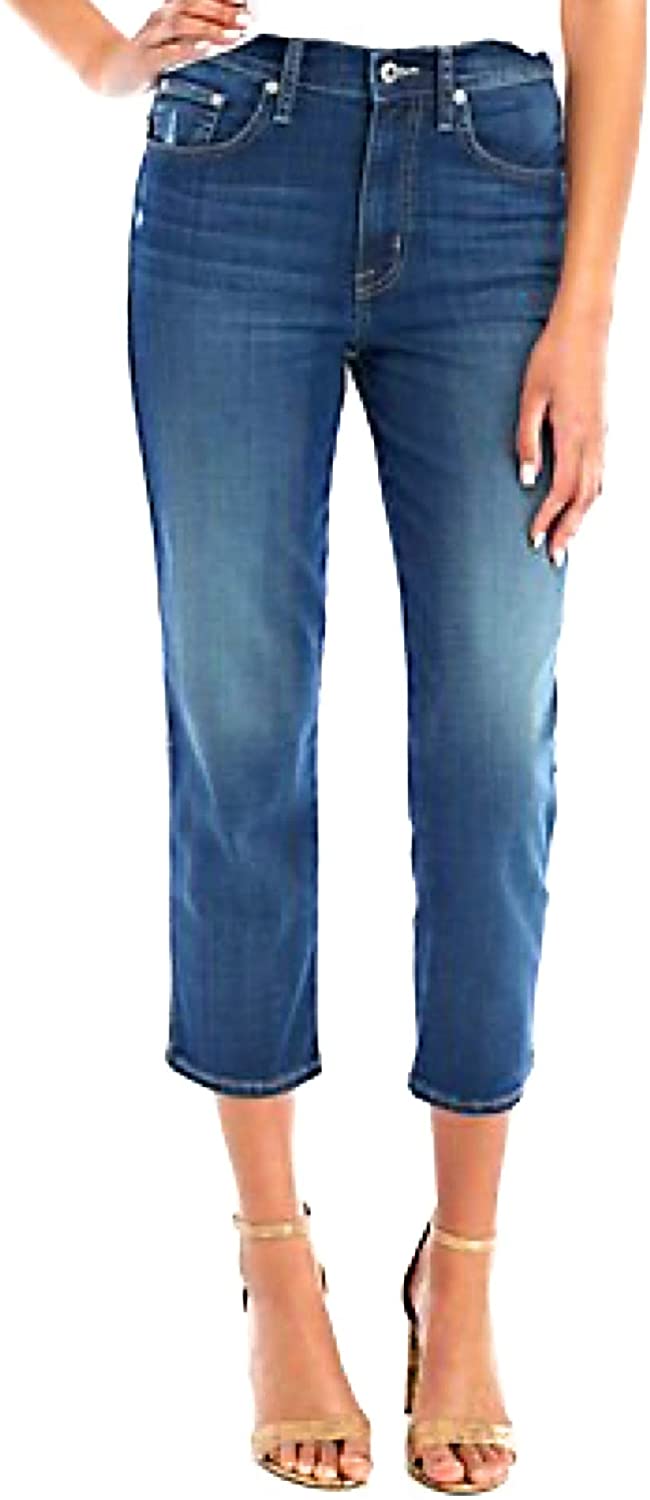 Women's Ella Moss High Waist Straight Cut Cropped Jeans (24)