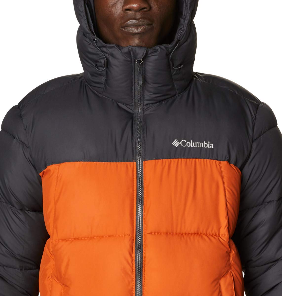 Men's Columbia Pike Lake Hooded Jacket, Harvester/Shark, XX-Large