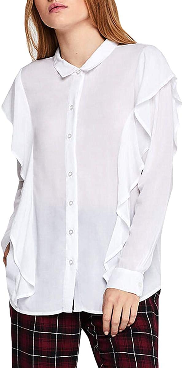 Women's BCBGeneration Ruflle Detail Button Down