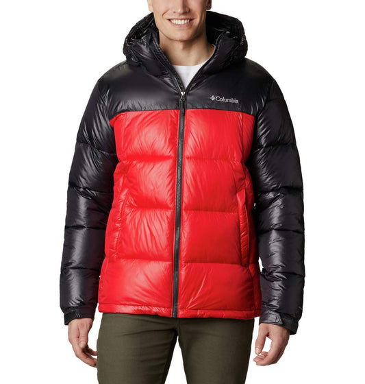 Men's Columbia Pike Lake Hooded Jacket, Mountain Red Shine/Shark, X-Large