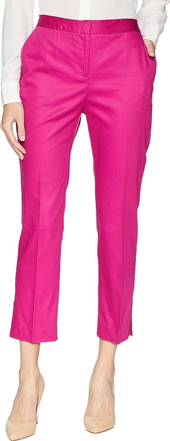 Women's ELLEN TRACY Slim Leg Trousers w/Side Slits Orchid size 14