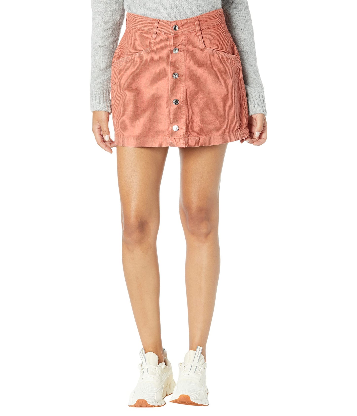 Women's Free People Ray Cord Miniskirt Myrrh 6