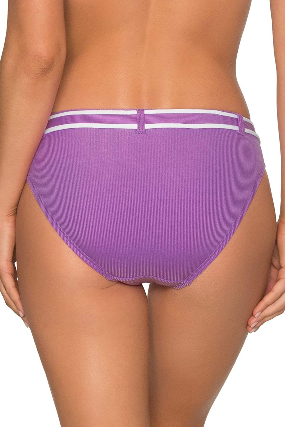 Swim Systems Women's Zuma Belted Hipster Bikini Bottom Swimsuit Swimwear, Lilac, Small