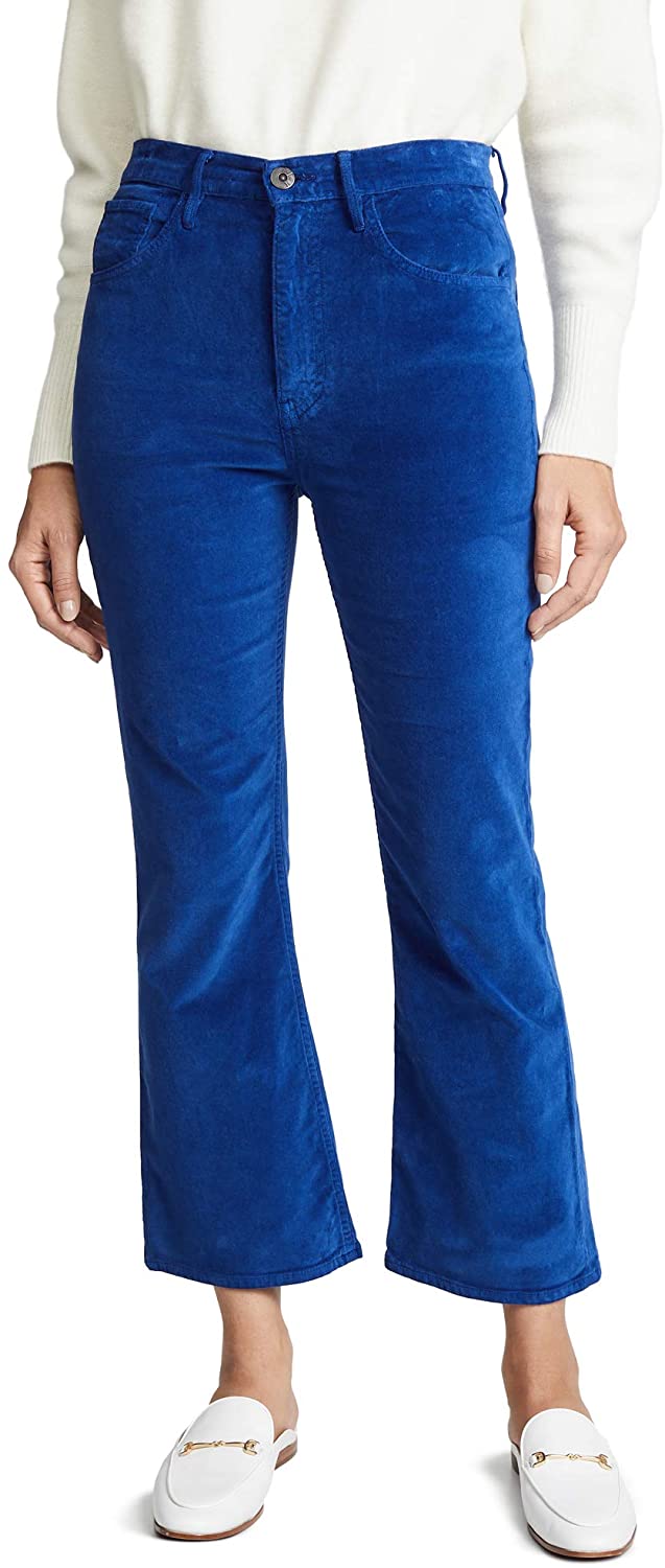 Women's 3x1 Velvet Empire Cropped Bell Pants
