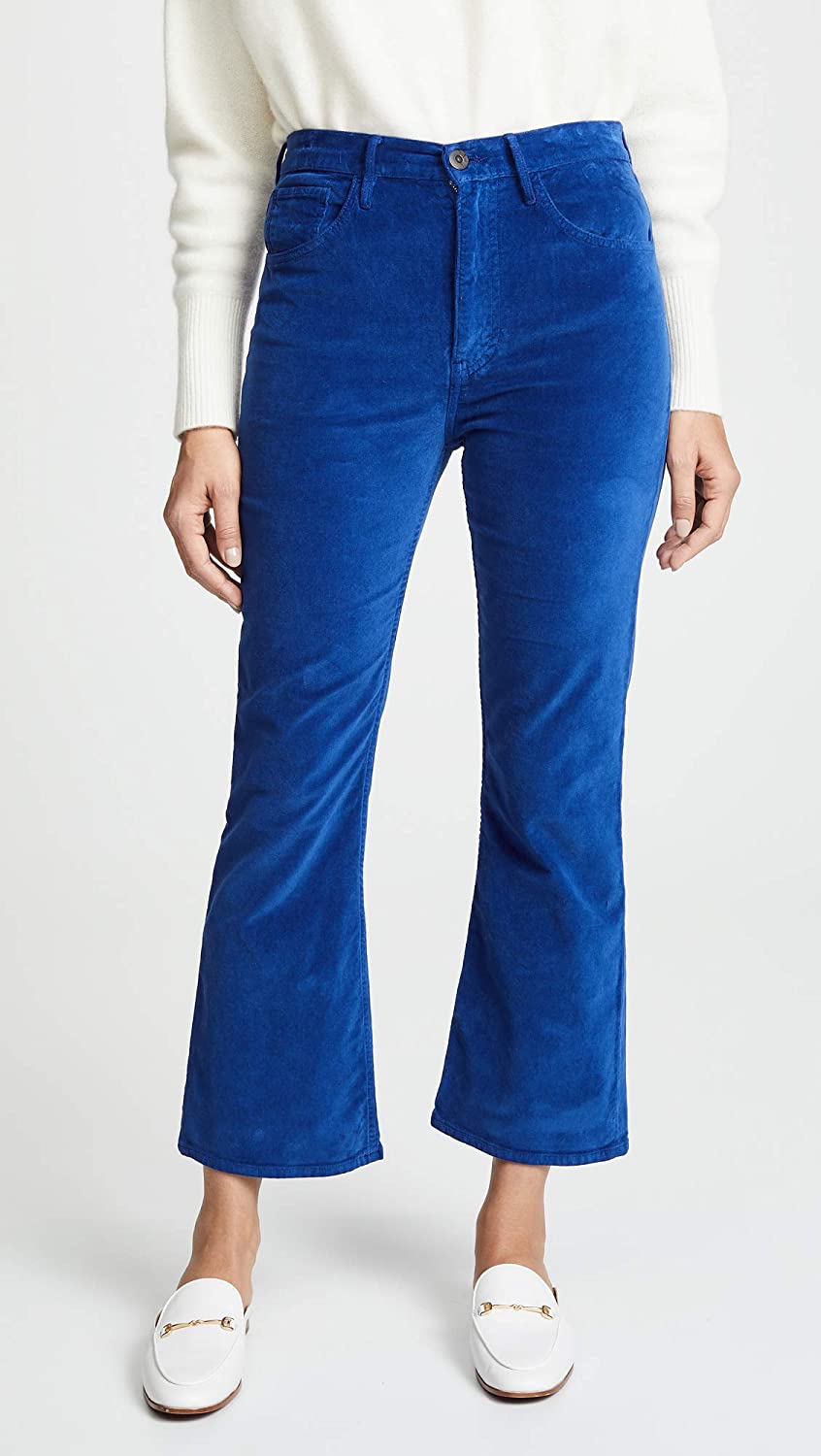 Women's 3x1 Velvet Empire Cropped Bell Pants