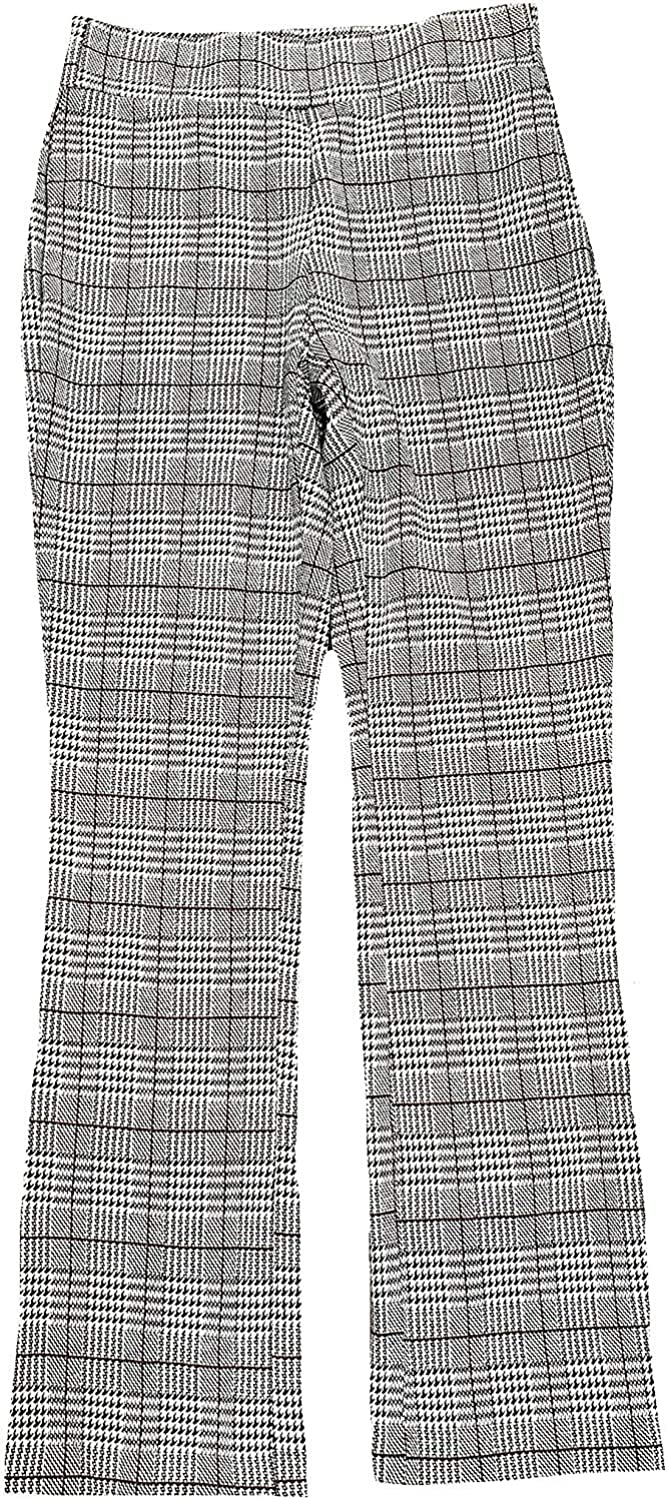 Women's Glen Plaid Knit Bootcut Pull On Crop Pant