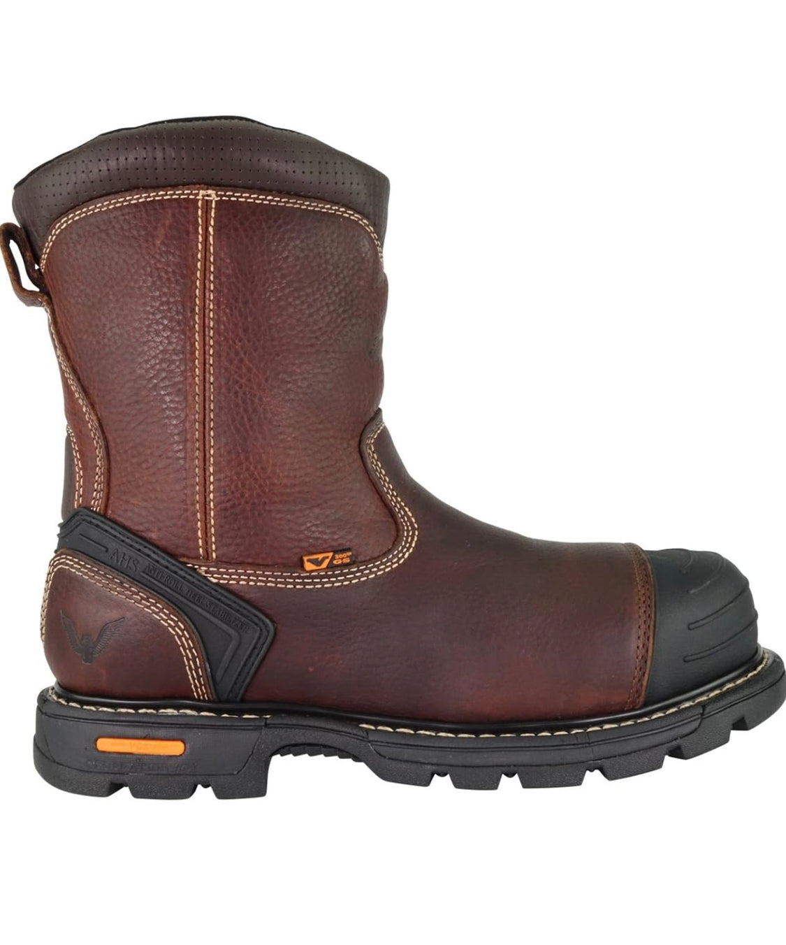 Thorogood Men's GenFlex Gen-Flex2 Series – 8″ Brown Composite Safety Toe – Side-Zip Wellington