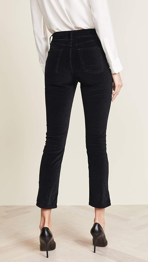 Women's 3x1 W3 Velvet Higher Ground Mini Split Jeans Black