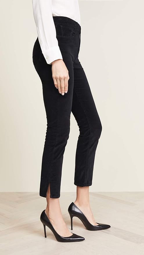 Women's 3x1 W3 Velvet Higher Ground Mini Split Jeans Black