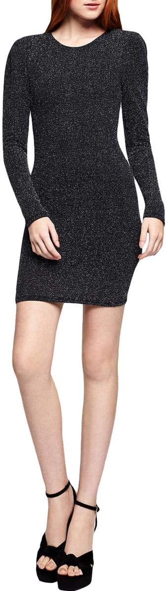 Women's BCBGeneration Cocktail Puff Sleeve Bodycon Knit Dress Black