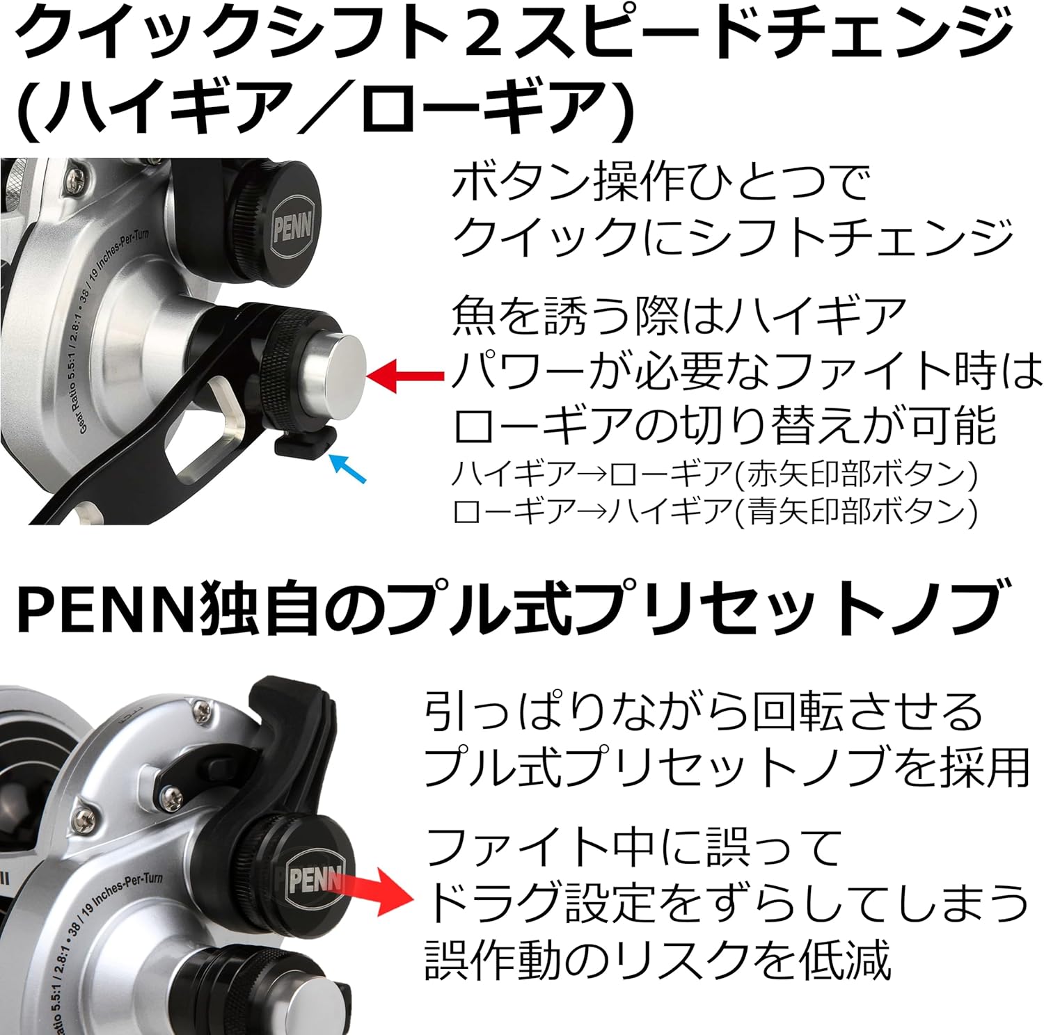 Fathom II Lever Drag 2 Speed - 30LD2 Conv Reel BX