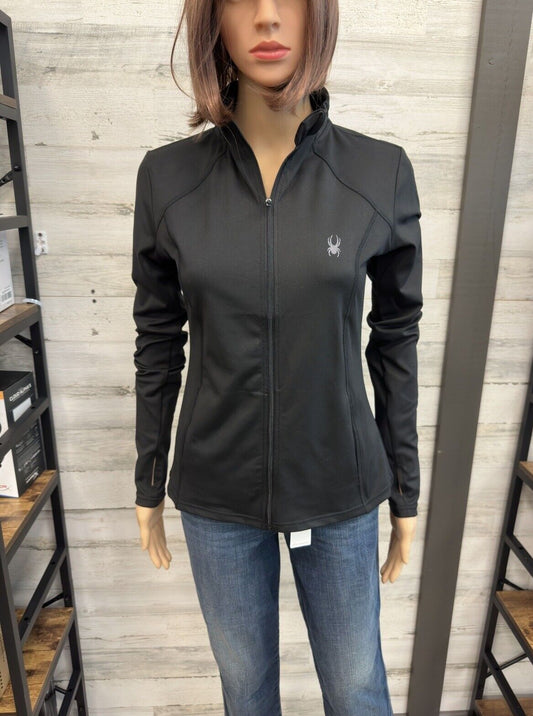 Women's Spyder Zip Up Black Lightweight Jacket