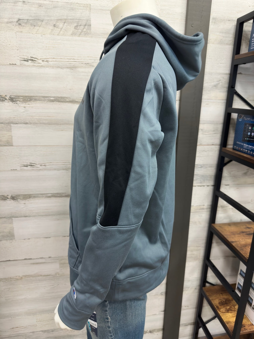 Men's Champion Powerblend Fleece Pull Over Logo Hoodie