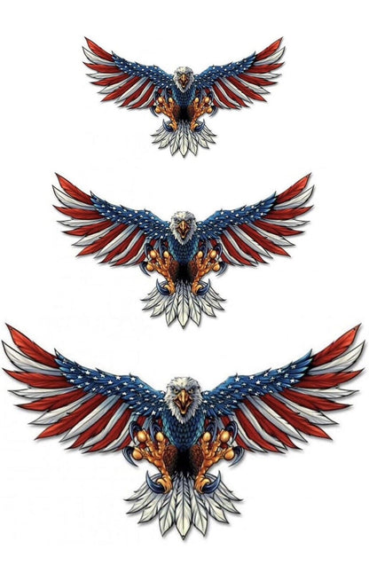 3 Pieces American Eagle Metal Set Patriotic Wall Art 3D Wall Décor