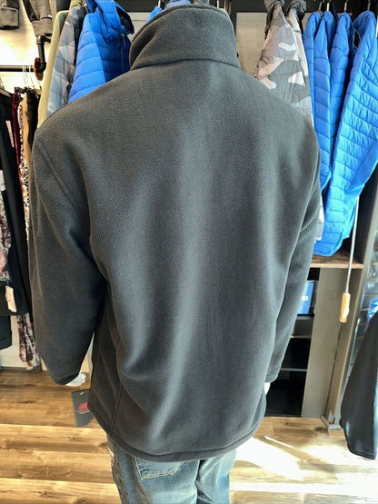 Men's New Balance Black and Blue Fleece Jacket - Large