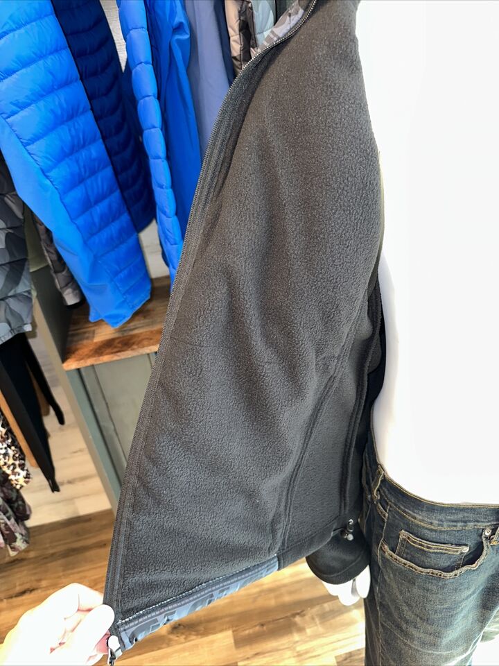 Men's New Balance Black and Blue Fleece Jacket - Large
