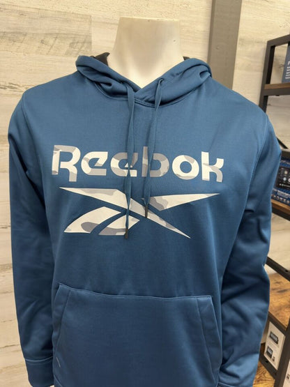 Men's Reebok Big Logo Hoodie - Blue with Camo letters