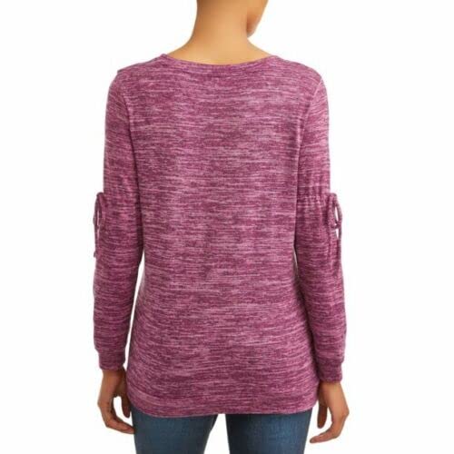 Time and Tru Maternity Cozy Long Sleeve Top (Pink, X-Large 16-18)