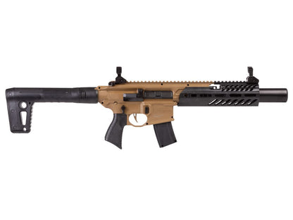SIG SAUER MCX Rattler Canebrake .177 Caliber CO2-Powered Semi-Auto Pellet Air Rifle | Airgun with Flip-Up Sights and 30-Round Magazine for Shooting Training & Practice