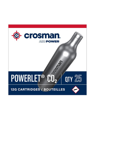 Crosman 25-Count 12-Gram CO2 Cartridges For Air Rifles And Air Pistols