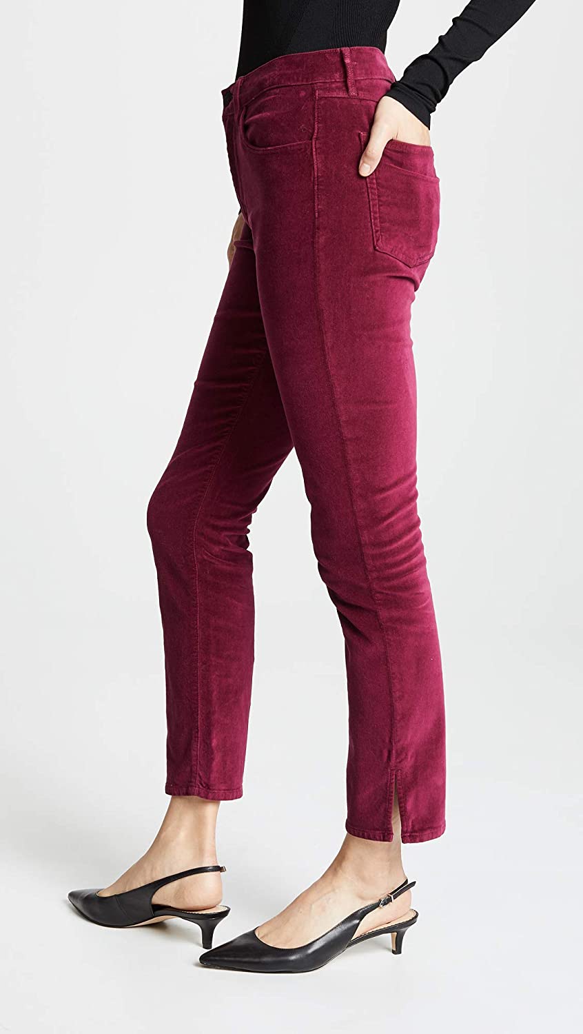 Women's 3x1 W3 Velvet Higher Ground Mini Split Jeans in Merlot