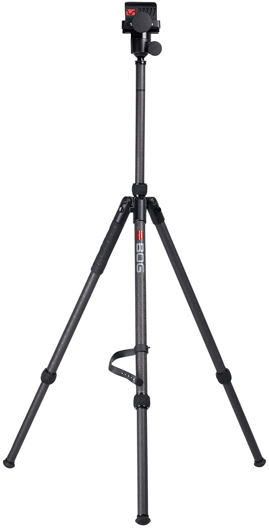 BOG DeathGrip Sherpa Carbon Fiber Tripod with Heavy Duty Construction, 360 Degree Ball Head, Quick-Release Arca-Swiss Mount System, and Optics Plate for Hunting, Shooting, Glassing, and Outdoors,Black