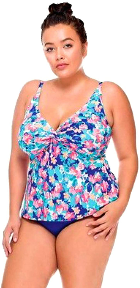 Sunsets Women's Plus Size Forever Tankini Printed