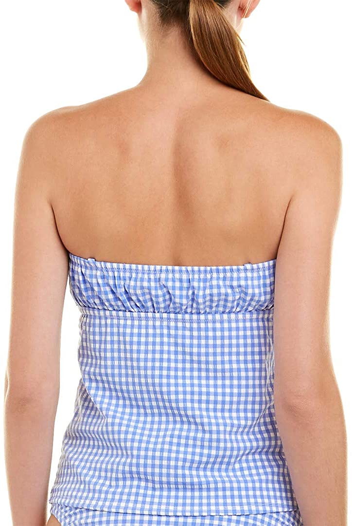 Women's Nanette Lepore Button Front Bandeau Tankini Swimsuit Azul Top ~ X-Small