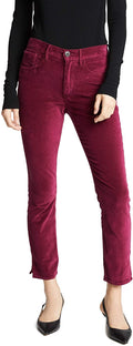 Women's 3x1 W3 Velvet Higher Ground Mini Split Jeans in Merlot