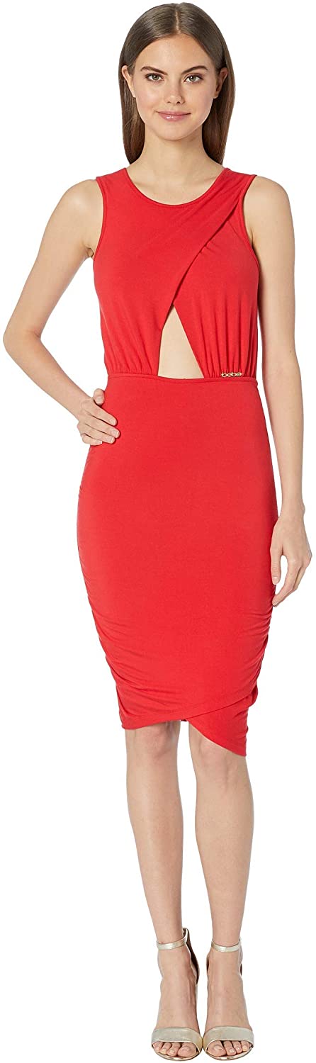 Women's bebe Keyhole Dress Red - Large