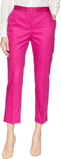 Women's ELLEN TRACY Slim Leg Trousers w/Side Slits Orchid size 14