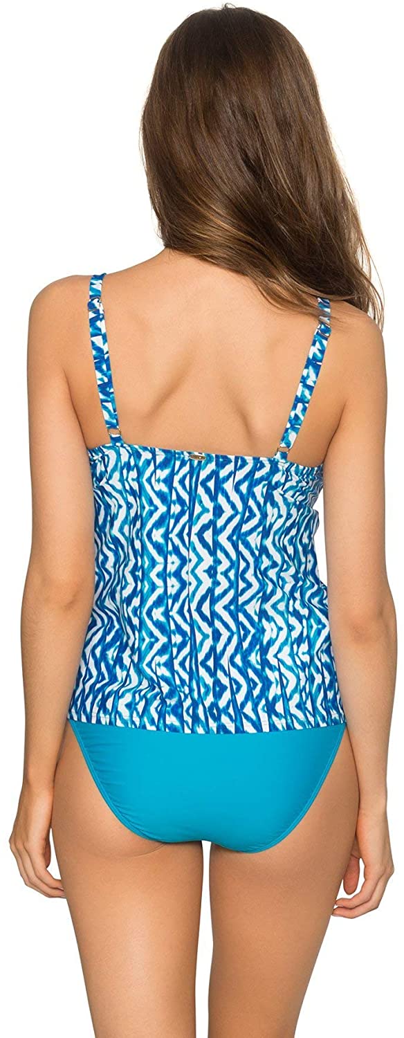 Sunsets Women's Marina Tankini Top Swimuit with Front Tie Detail