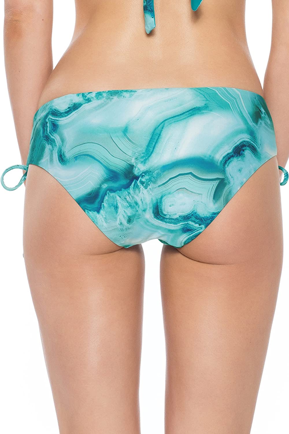 Women's Becca By Rebecca Virtue Loop Tie Side Hipster Bikini Bottom Multi ~ Medium