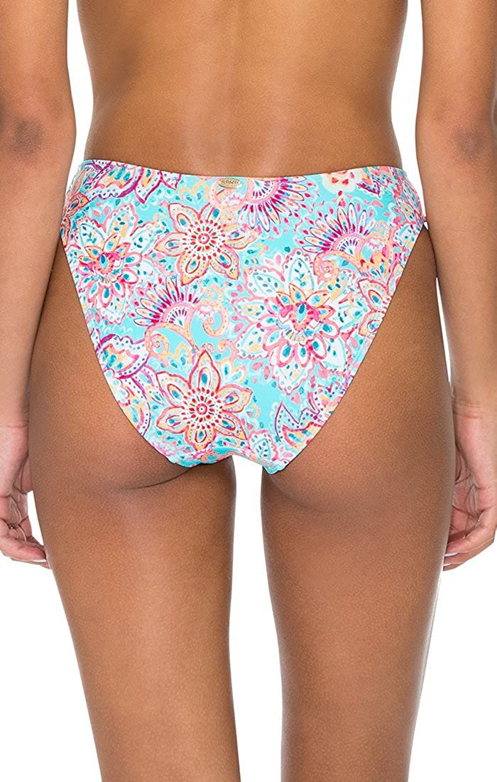 Sunsets Women's Wild Thing High Leg Bikini Bottom Swimsuit Swimwear, Fiesta Flora, X-Large