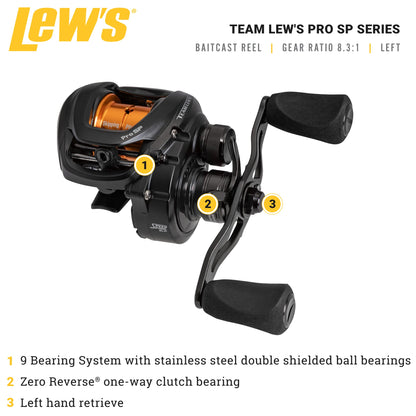 Lew's Pro S&P Speed Spool SLP 8.3:1 Baitcast Reel Left H