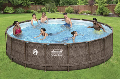 Coleman 18' x 48" Power Steel Frame Above-Ground Swimming Pool Set