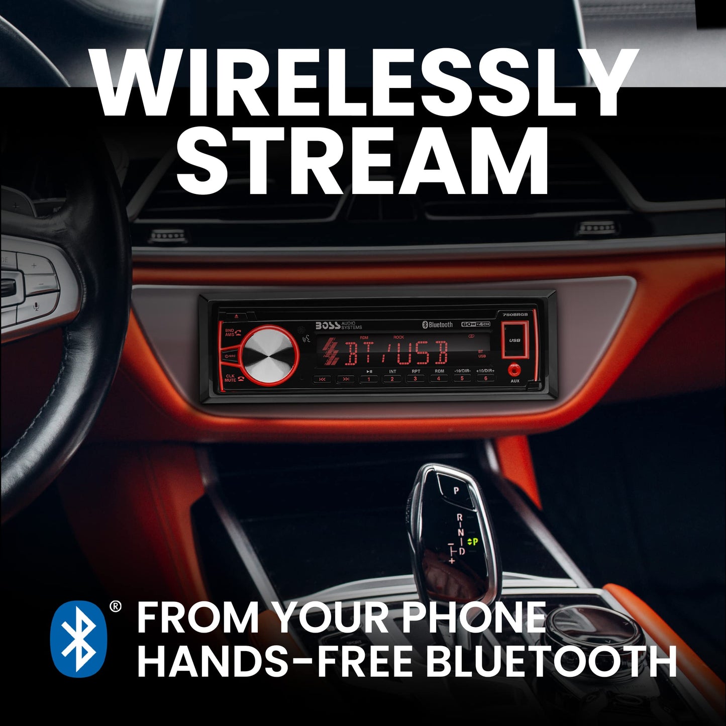 BOSS Audio Single Din Car Stereo Reciever with CD and Bluetooth