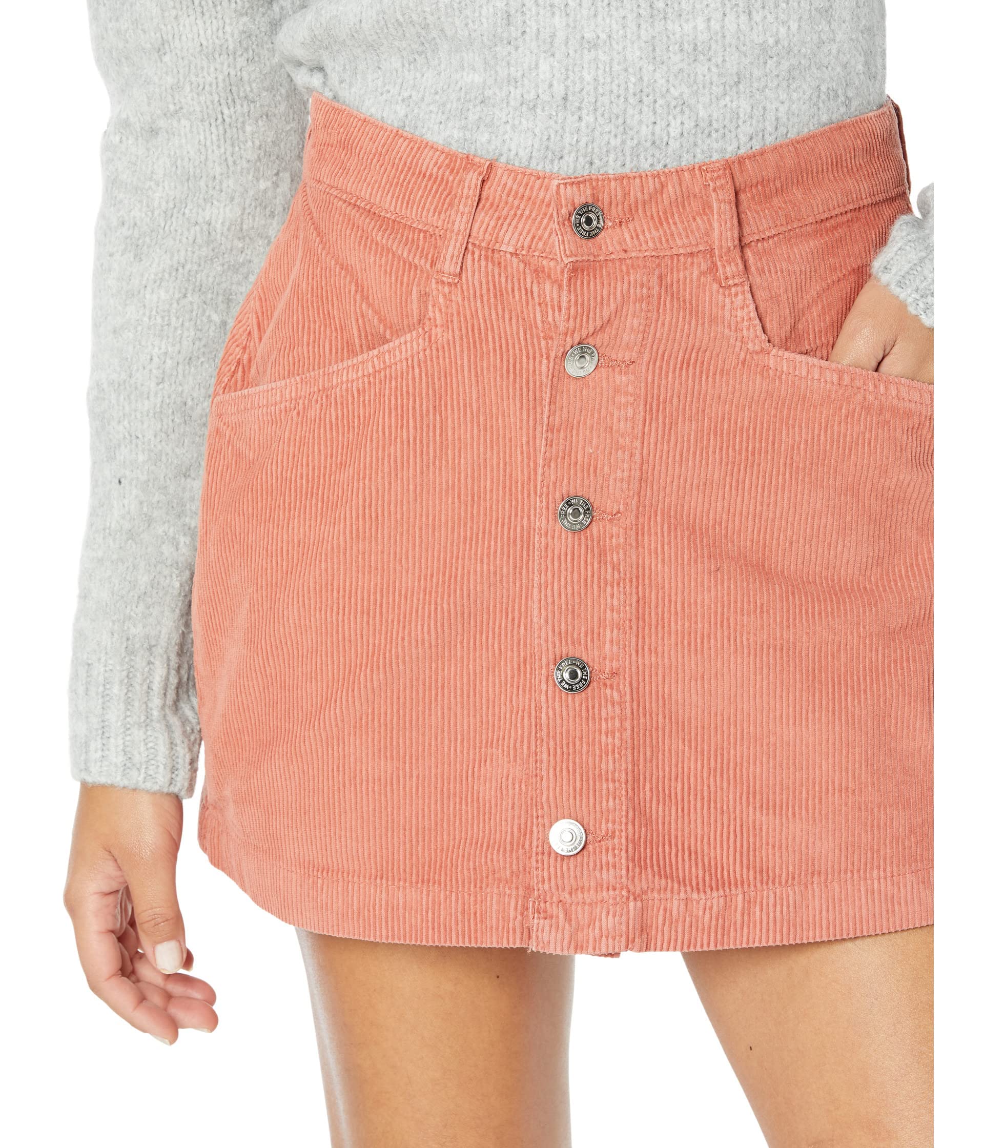 Women's Free People Ray Cord Miniskirt Myrrh 6